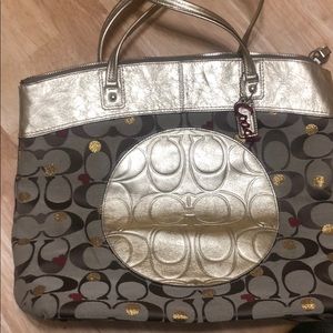 Coach zippered tote